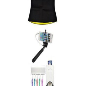 Pack of 3 - Hot Shapers Hot Belt with Selfie Stick & Toothpaste Dispencer