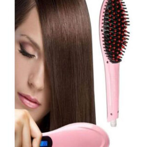 Fast Hair Straightening Brush - Pink