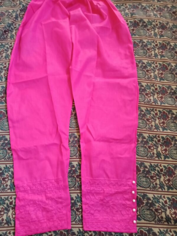 New Collection Cotton standard 1-Piece Trouser stitched pants for girls women with embroidery