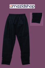 Cotton Standard 1 Piece Trouser Stitched Pants for Girls Women black