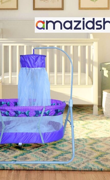 Amazidshop Baby Cradle Swing Purple
