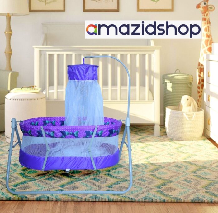 Amazidshop Baby Cradle Swing Purple
