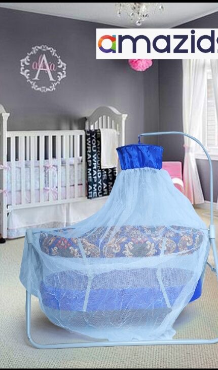 Baby Cradle Swing In Metal Mosquito Net 3 step color desing