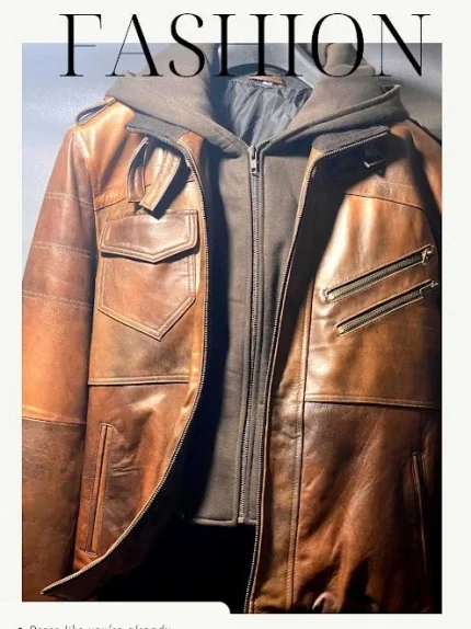 Buy Antique Brown Coffee Color with Dual Tone Fitness Weather Leather Jacket For Men's
