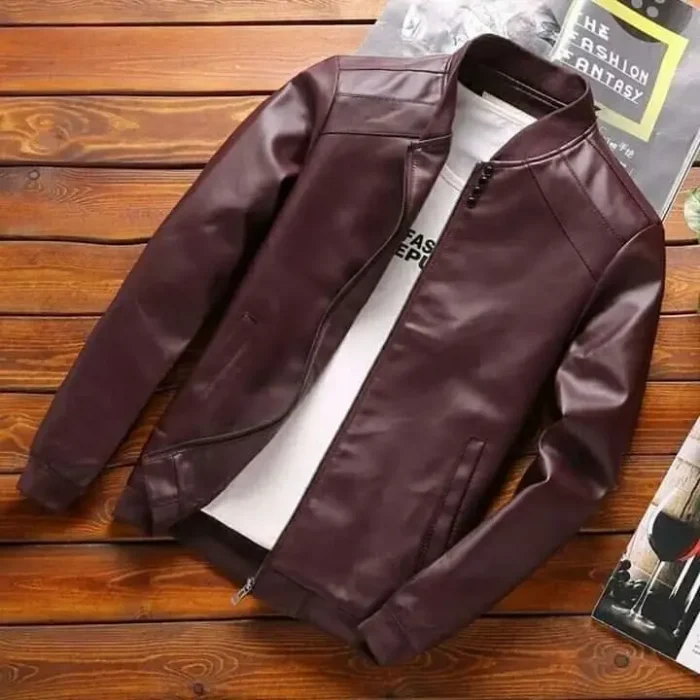 Buy Best Weather Leather Jackets Branded Racer Fancy Black & Magenta-pink Color 2022