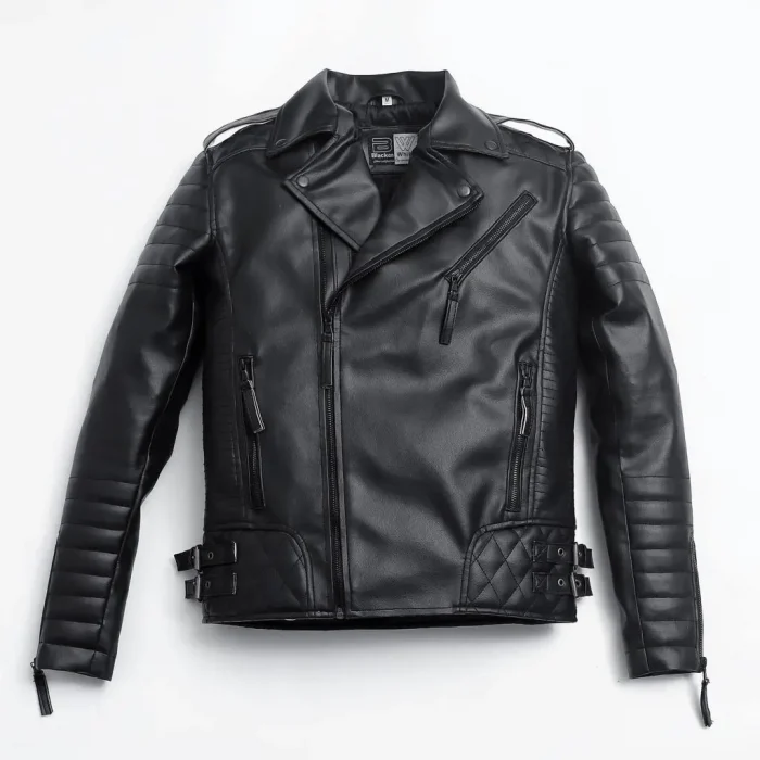 Real Weather Faux Leather Branded Jacket Dark Black Color 2022 For Men